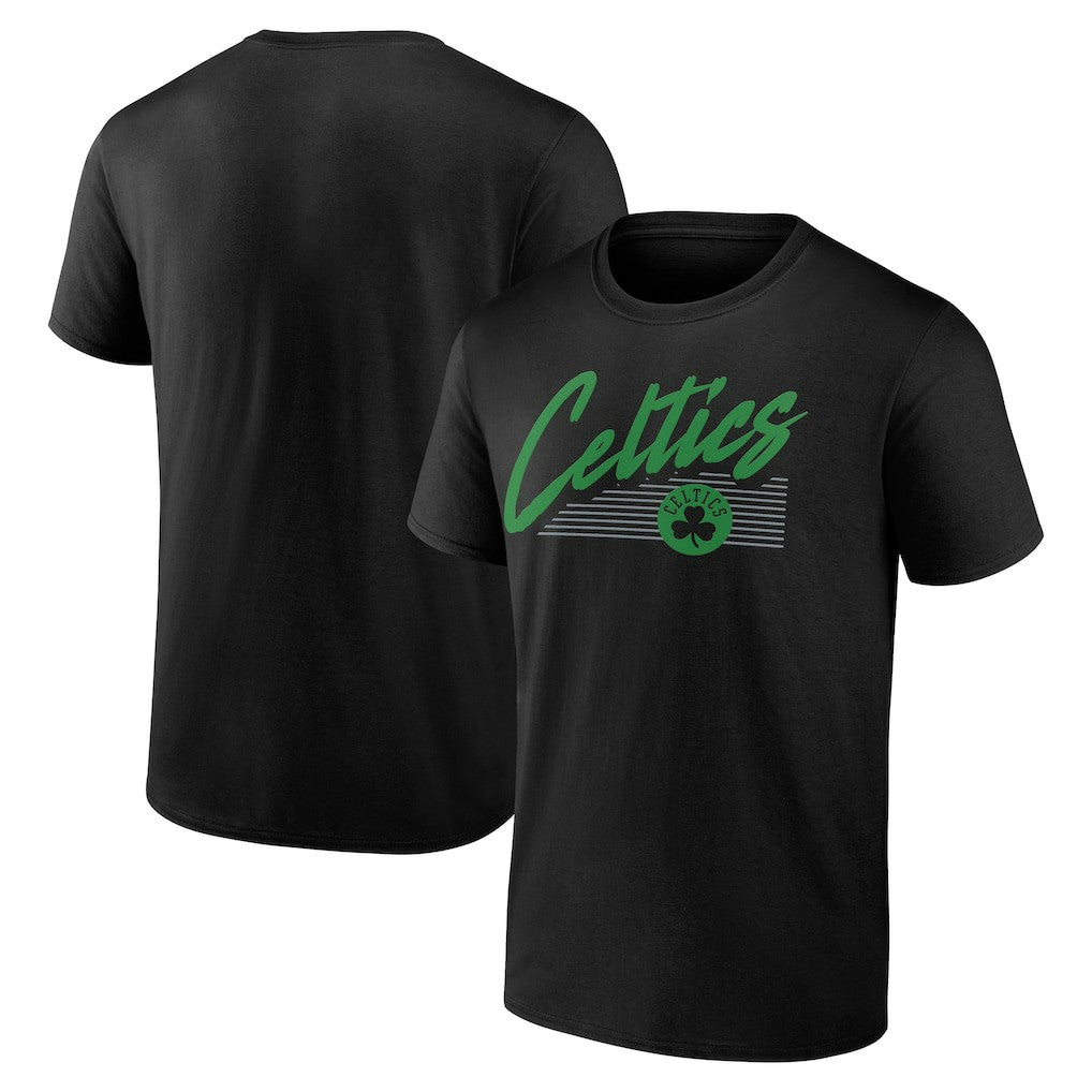 Boston Celtics Color Block Slant T-Shirt Black - NBA
