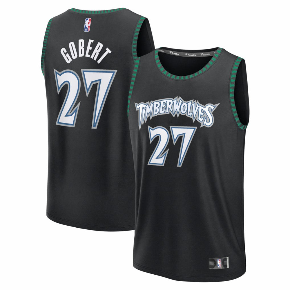 Rudy Gobert Minnesota Timberwolves Fastbreak Jersey Classic Edition Black - NBA