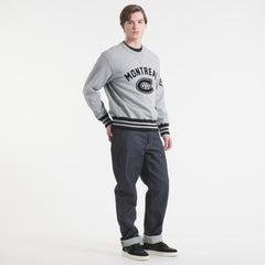 Montreal Canadiens Todd Snyder by Fanatics Relaxed Canadian Fleece Crew - Athletic Heather Gray - NHL