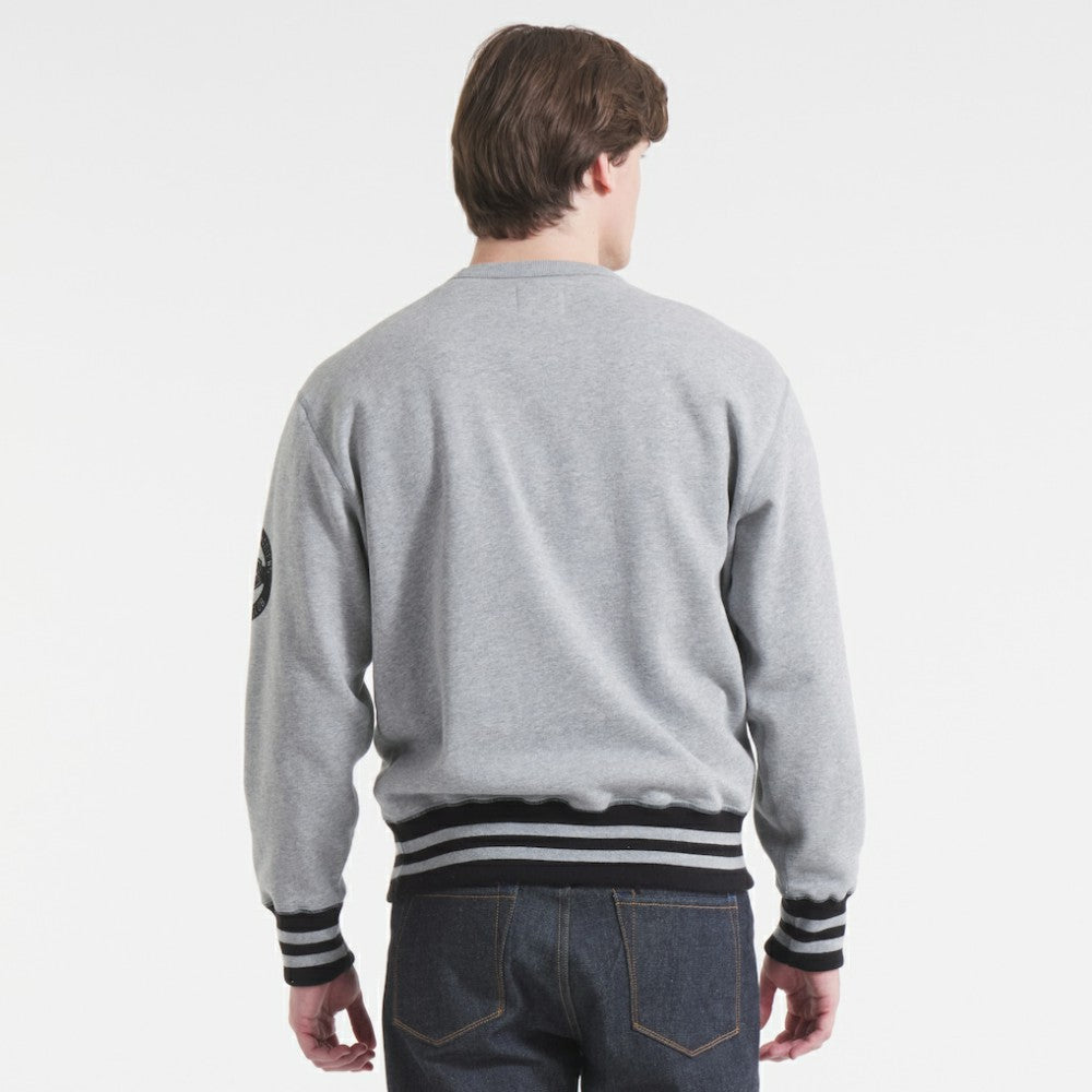 Montreal Canadiens Todd Snyder by Fanatics Relaxed Canadian Fleece Crew - Athletic Heather Gray - NHL