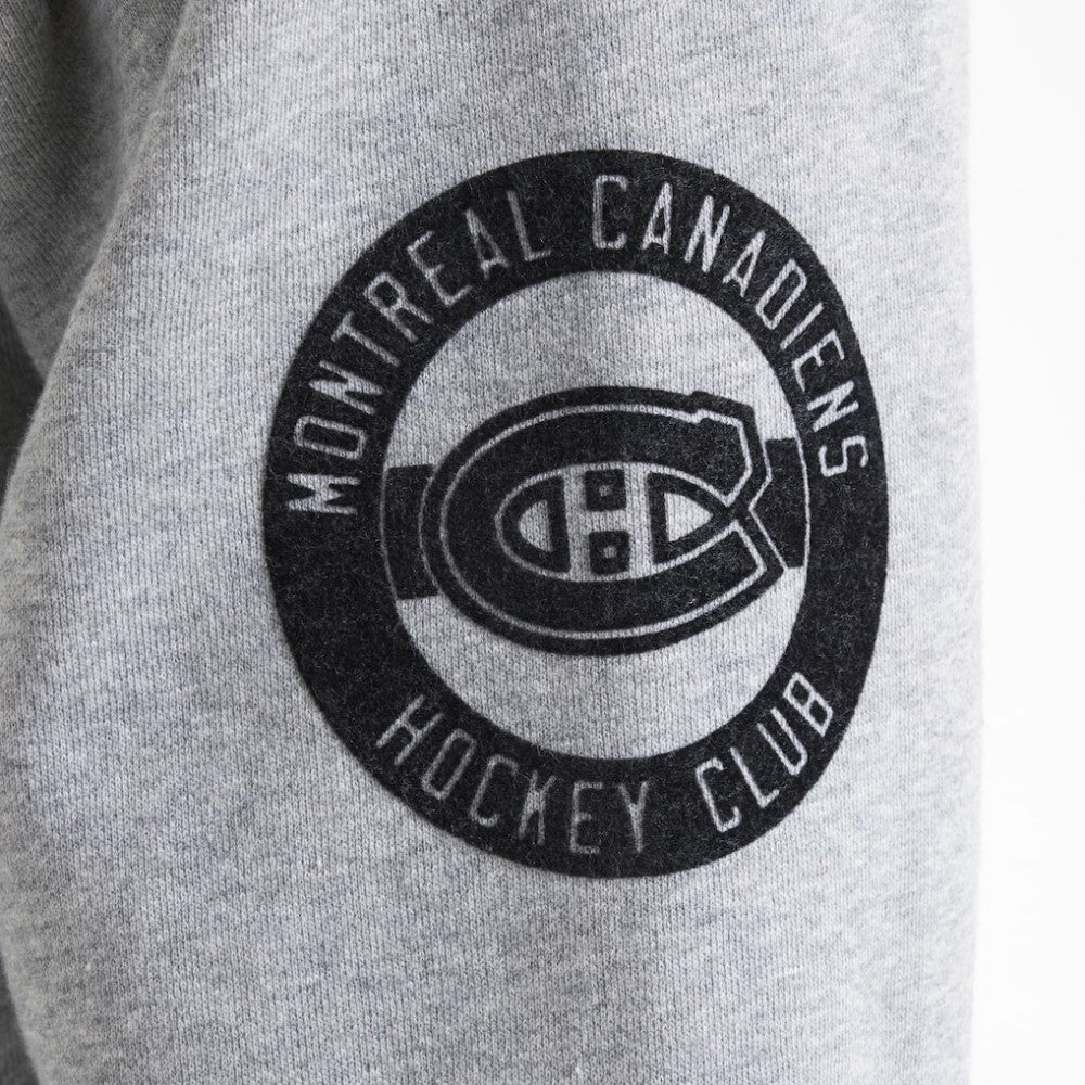 Montreal Canadiens Todd Snyder by Fanatics Relaxed Canadian Fleece Crew - Athletic Heather Gray - NHL