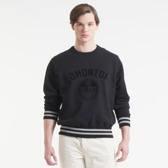 Edmonton Oilers Todd Snyder by Fanatics Relaxed Canadian Fleece Crew - Black - NHL