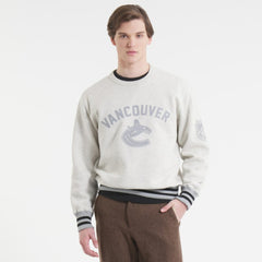 Vancouver Canucks Todd Snyder by Fanatics Relaxed Canadian Fleece Crew - Heather Gray - NHL