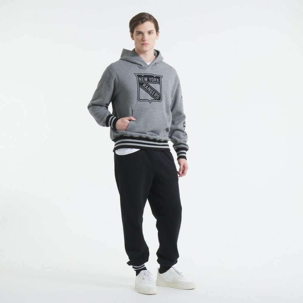 New York Rangers Todd Snyder by Fanatics Relaxed Canadian Fleece Hoodie - Dark Heather Gray - NHL