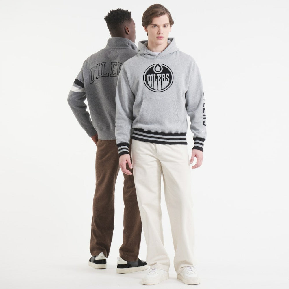 Edmonton Oilers Todd Snyder by Fanatics Relaxed Canadian Fleece Hoodie - Athletic Heather Gray - NHL