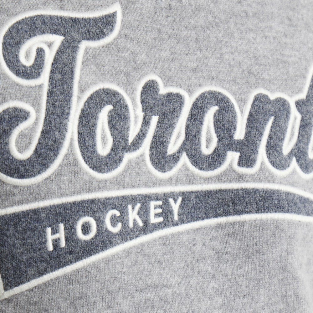 Toronto Maple Leafs Todd Snyder by Fanatics Cashmere Crew Sweater - Athletic Heather Gray - NHL