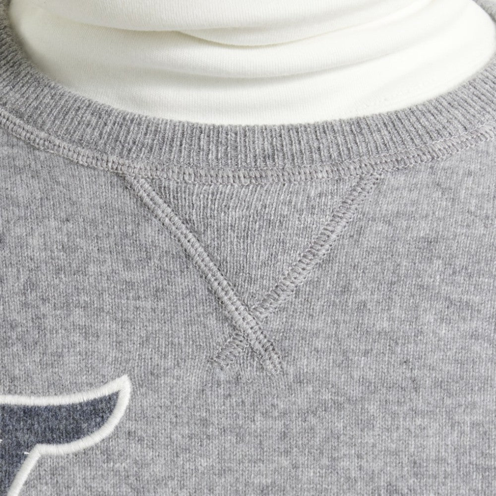 Toronto Maple Leafs Todd Snyder by Fanatics Cashmere Crew Sweater - Athletic Heather Gray - NHL