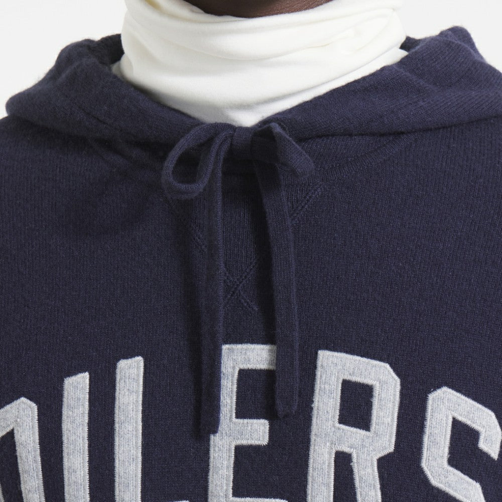 Edmonton Oilers Todd Snyder by Fanatics Cashmere Hooded Sweater - Navy - NHL