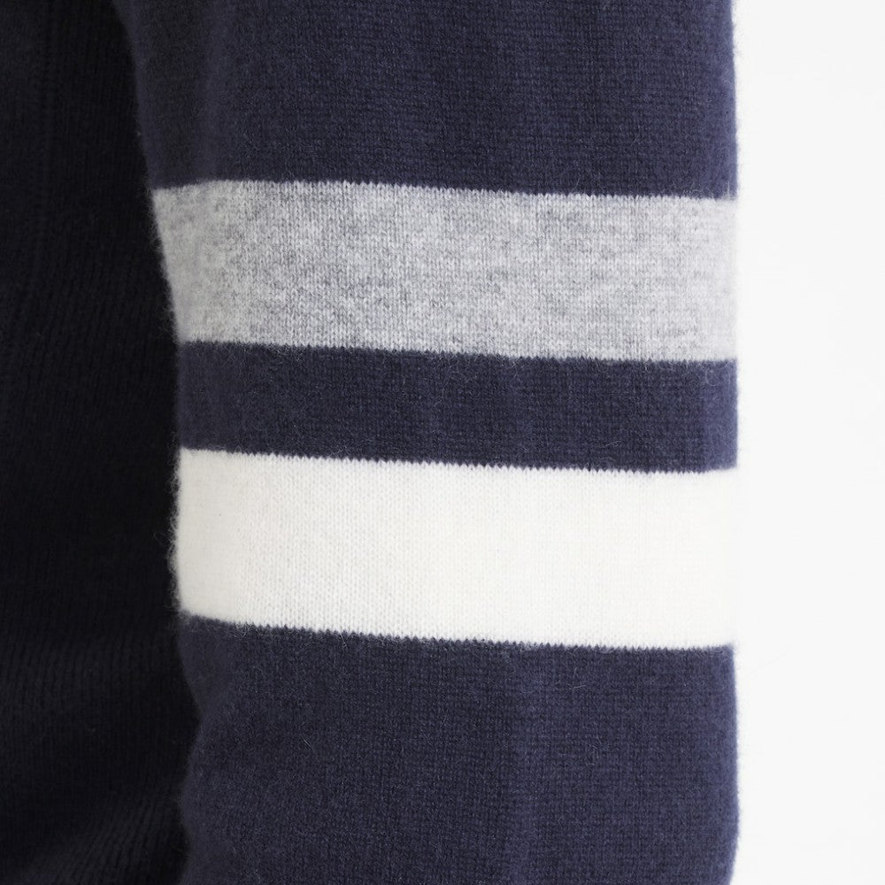 Edmonton Oilers Todd Snyder by Fanatics Cashmere Hooded Sweater - Navy - NHL