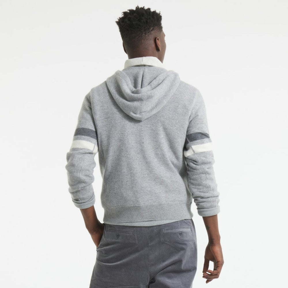 Tampa Bay Lightning Todd Snyder by Fanatics Cashmere Hooded Sweater - Athletic Heather Gray - NHL