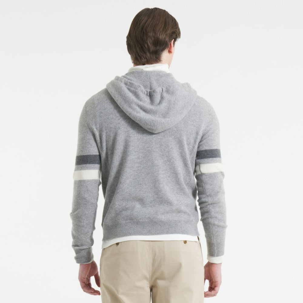 New York Rangers Todd Snyder by Fanatics Cashmere Hooded Sweater - Athletic Heather Gray - NHL