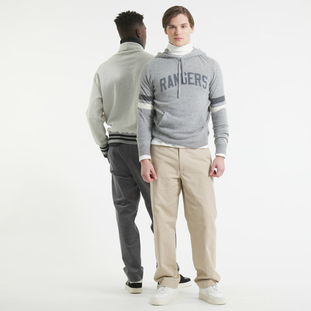 New York Rangers Todd Snyder by Fanatics Cashmere Hooded Sweater - Athletic Heather Gray - NHL