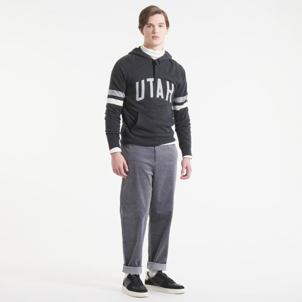 Utah Mammoth Todd Snyder by Fanatics Cashmere Hooded Sweater - Heather Black - NHL