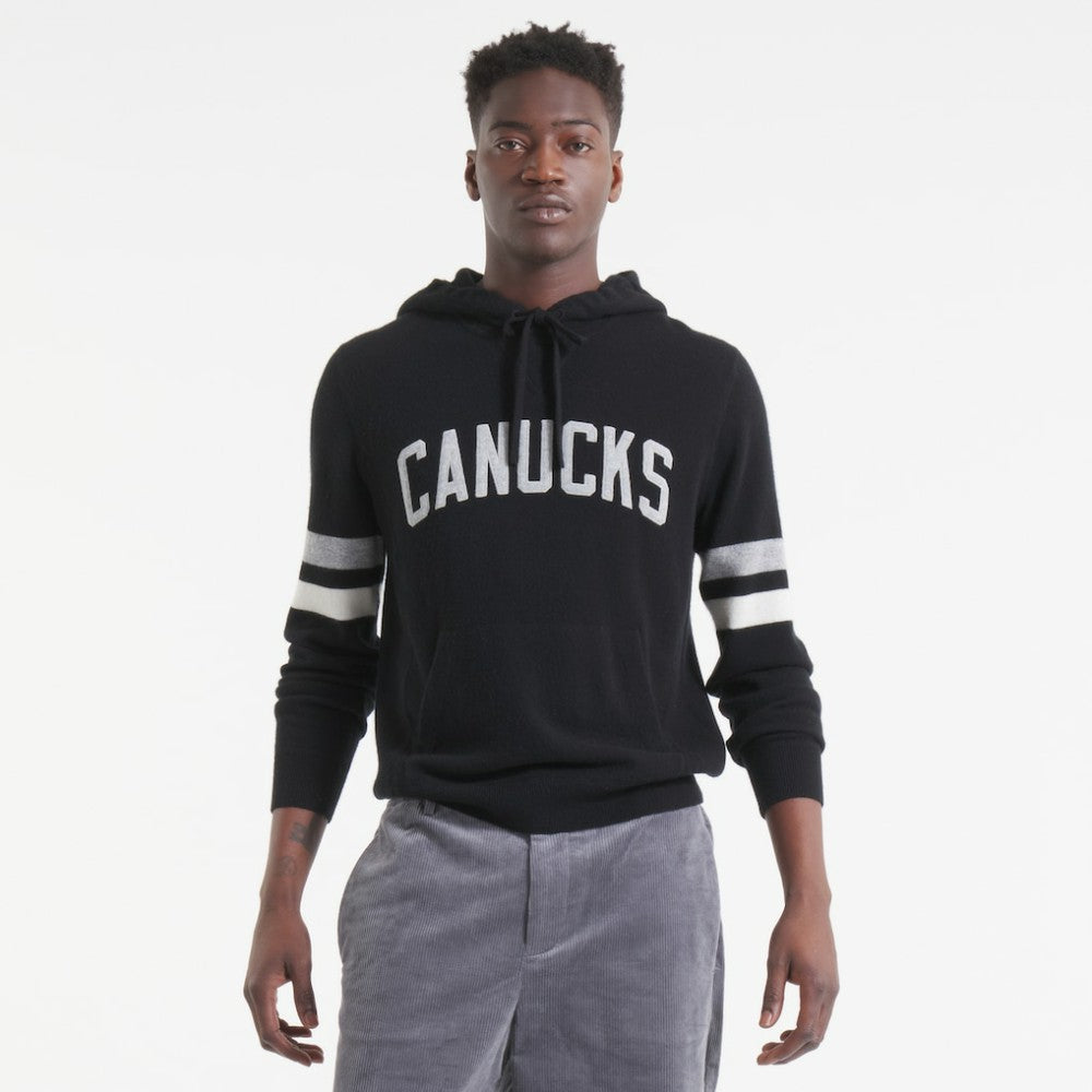Vancouver Canucks Todd Snyder by Fanatics Cashmere Hooded Sweater - Black - NHL