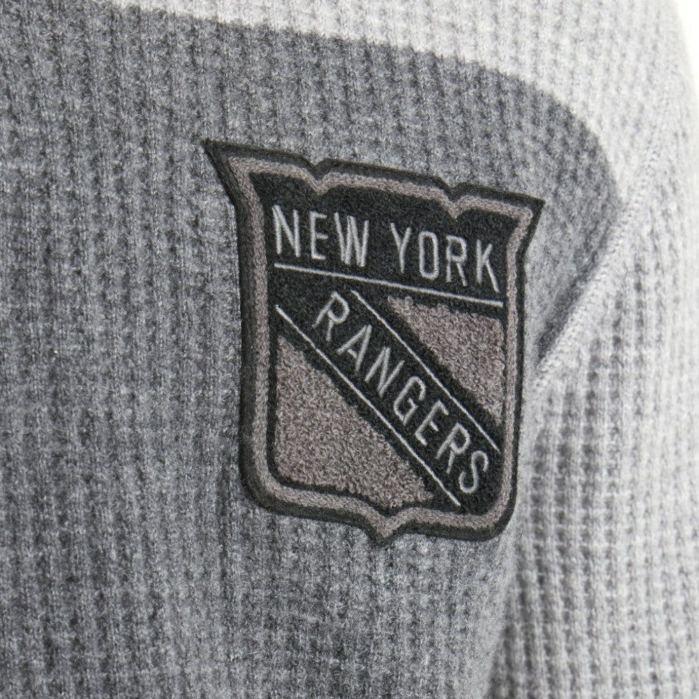 New York Rangers Todd Snyder by Fanatics Cashmere Rugby Sweater - Athletic Heather Gray - NHL