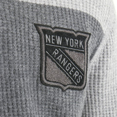 New York Rangers Todd Snyder by Fanatics Cashmere Rugby Sweater - Athletic Heather Gray - NHL