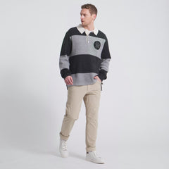 Los Angeles Kings Todd Snyder by Fanatics Cashmere Rugby Sweater - Athletic Heather Gray - NHL