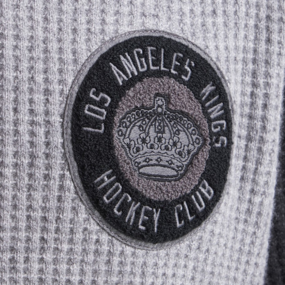 Los Angeles Kings Todd Snyder by Fanatics Cashmere Rugby Sweater - Athletic Heather Gray - NHL