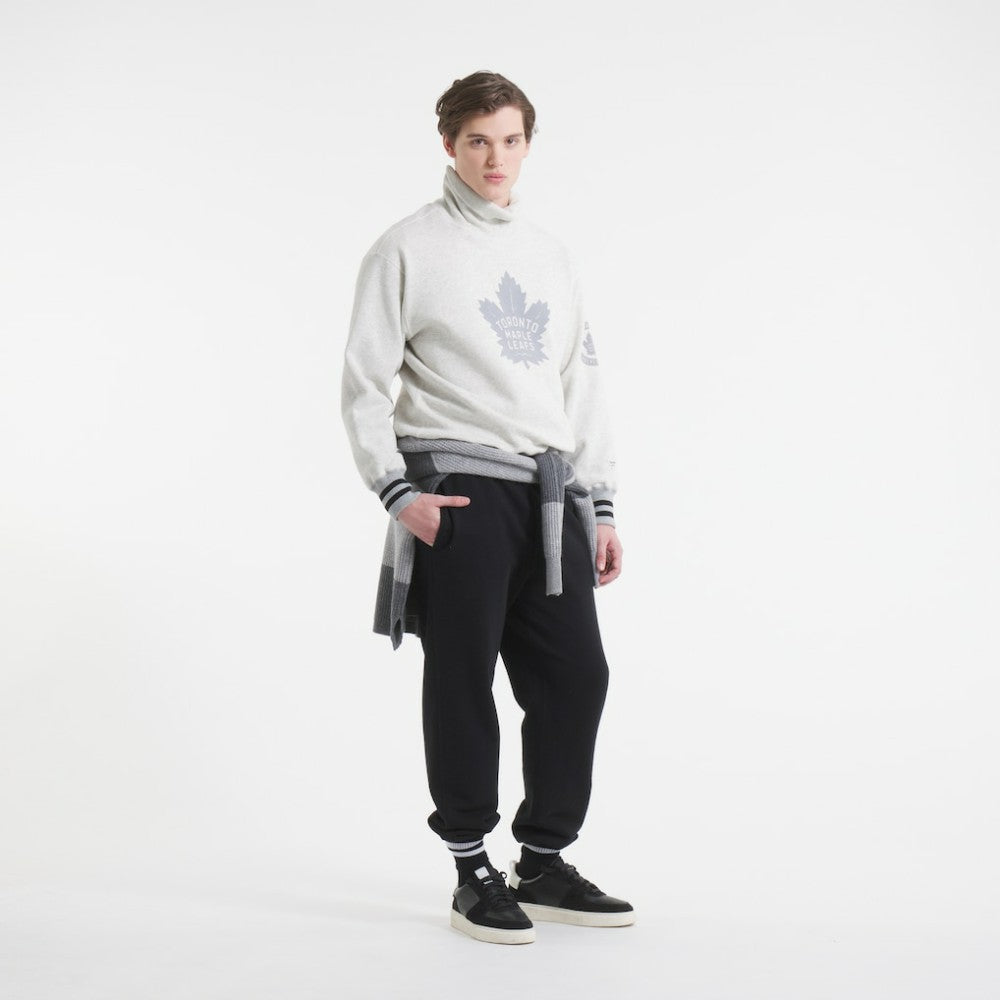 Toronto Maple Leafs Todd Snyder by Fanatics Relaxed Canadian Fleece Turtleneck - Heather Gray - NHL