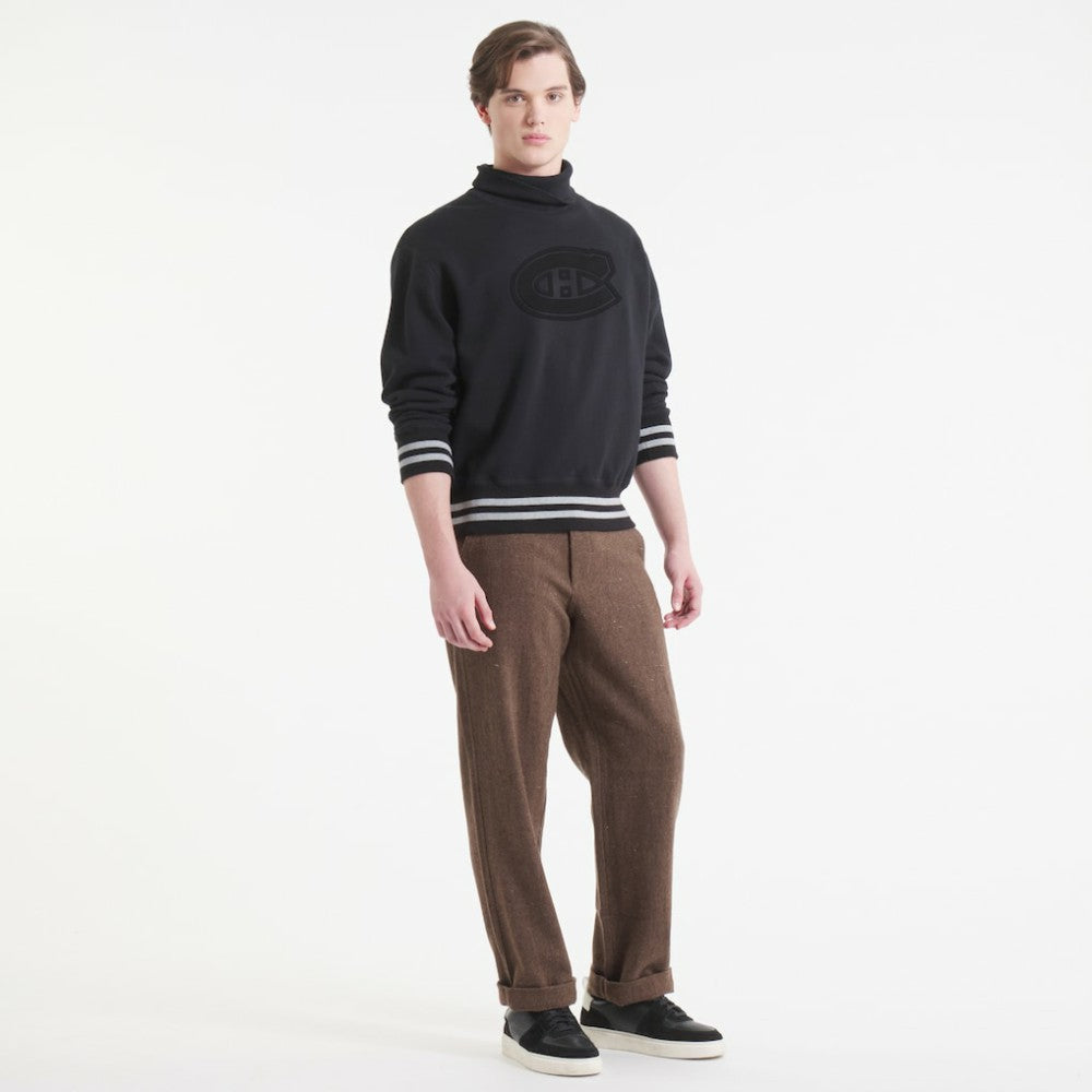 Montreal Canadiens Todd Snyder by Fanatics Relaxed Canadian Fleece Turtleneck - Black - NHL