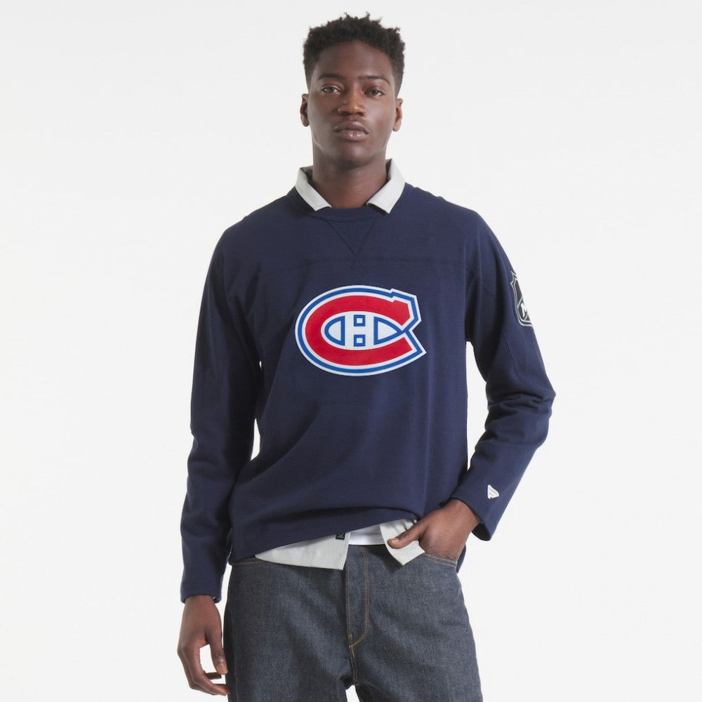 Montreal Canadiens Todd Snyder by Fanatics Heavyweight Football Jersey - Navy - NHL
