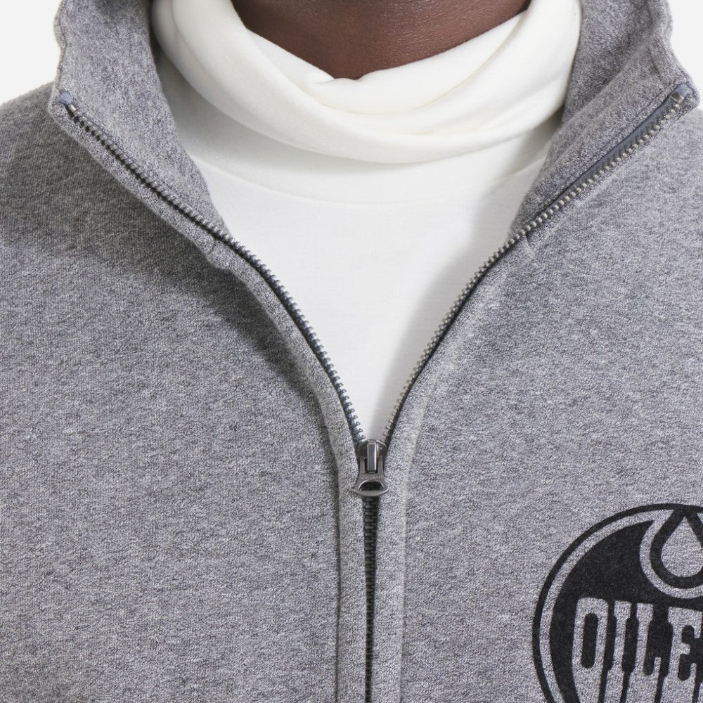 Edmonton Oilers Todd Snyder by Fanatics Full-Zip Fleece - Dark Heather Gray - NHL