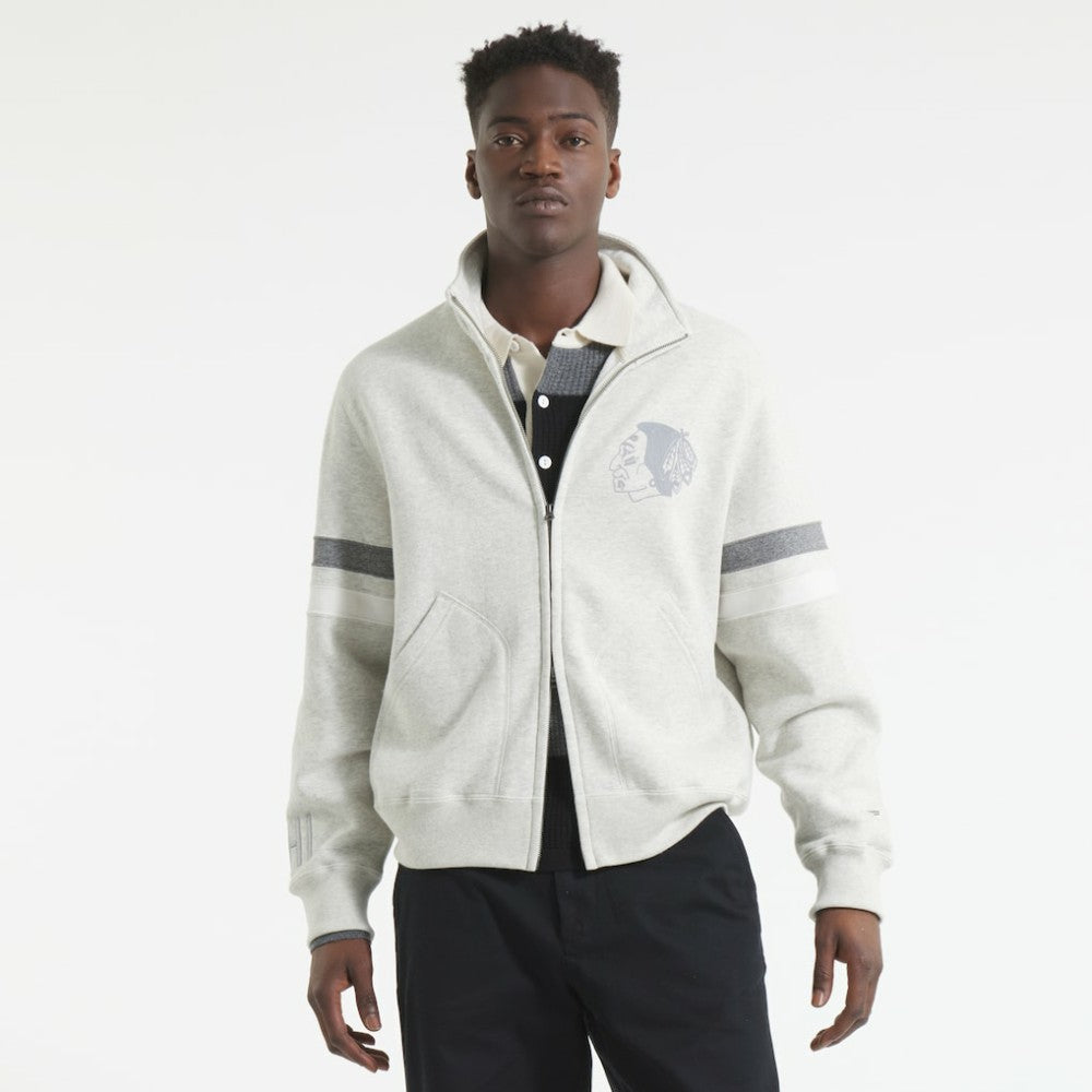 Chicago Blackhawks Todd Snyder by Fanatics Full-Zip Fleece - Heather Gray - NHL