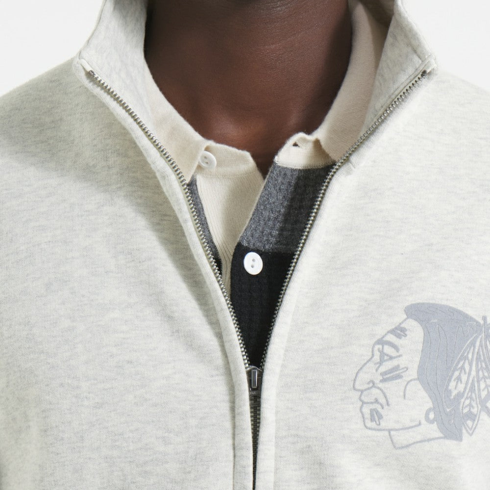Chicago Blackhawks Todd Snyder by Fanatics Full-Zip Fleece - Heather Gray - NHL