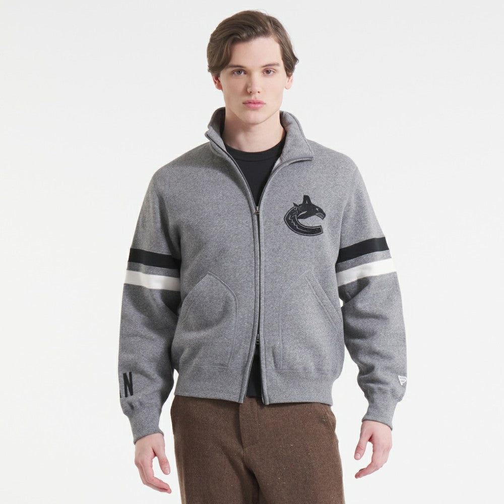 Vancouver Canucks Todd Snyder by Fanatics Full-Zip Fleece - Dark Heather Gray - NHL
