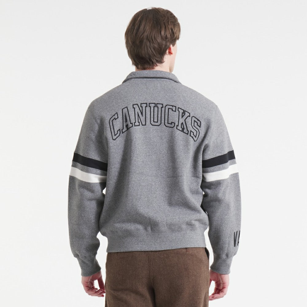 Vancouver Canucks Todd Snyder by Fanatics Full-Zip Fleece - Dark Heather Gray - NHL