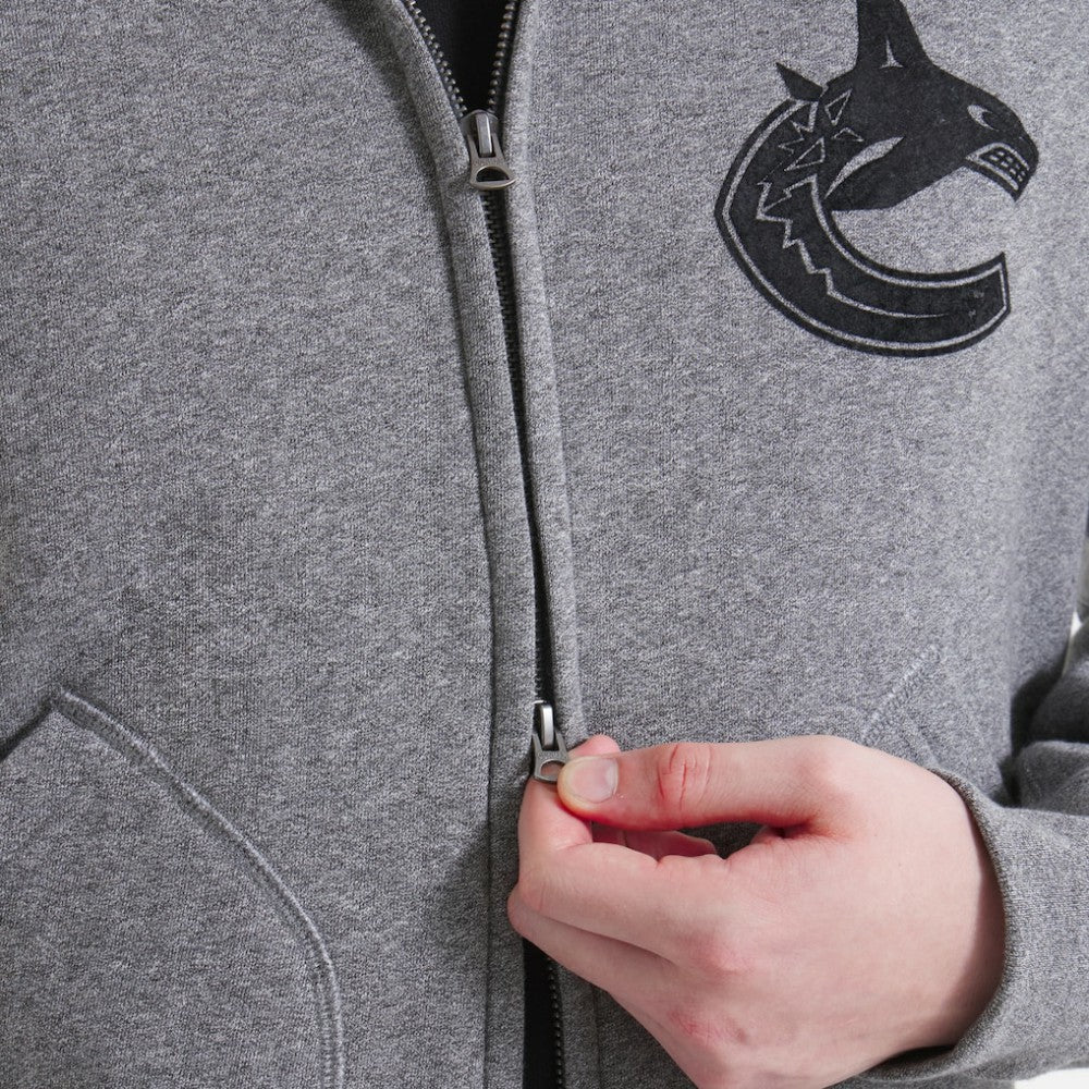 Vancouver Canucks Todd Snyder by Fanatics Full-Zip Fleece - Dark Heather Gray - NHL