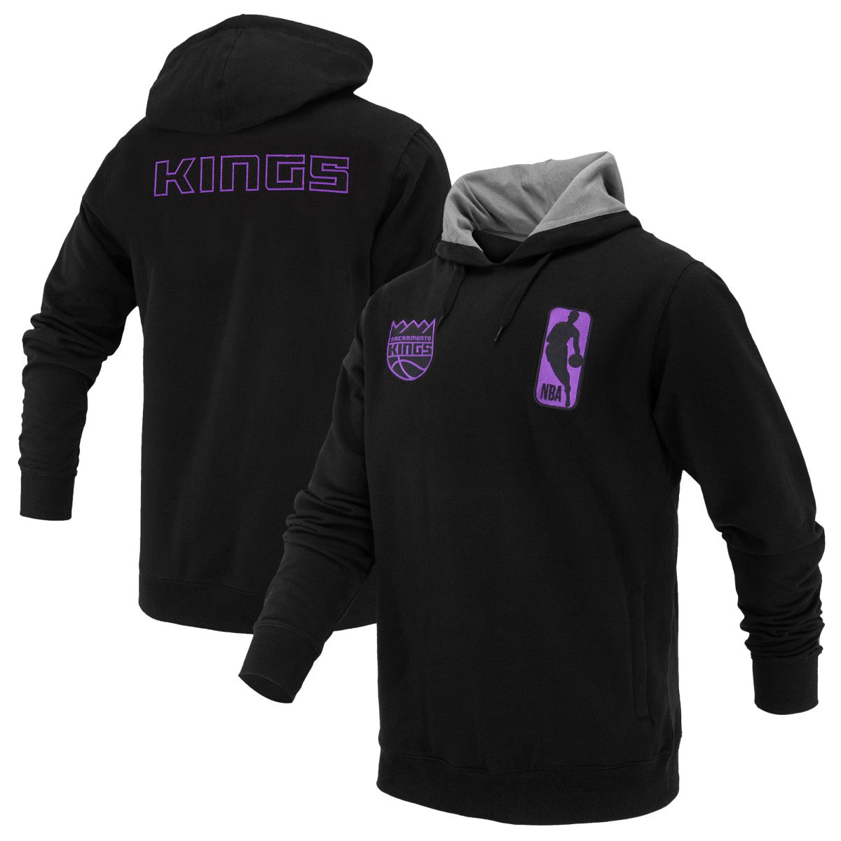 Sacramento Kings FISLL Unisex Logoman Shadow Collection Pullover Hoodie Black - NBA