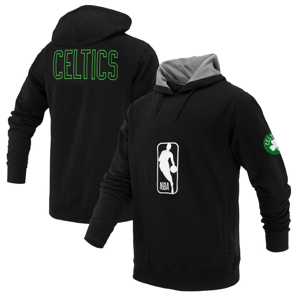 Boston Celtics FISLL Unisex Logoman Shadow Collection Pullover Hoodie Black - NBA