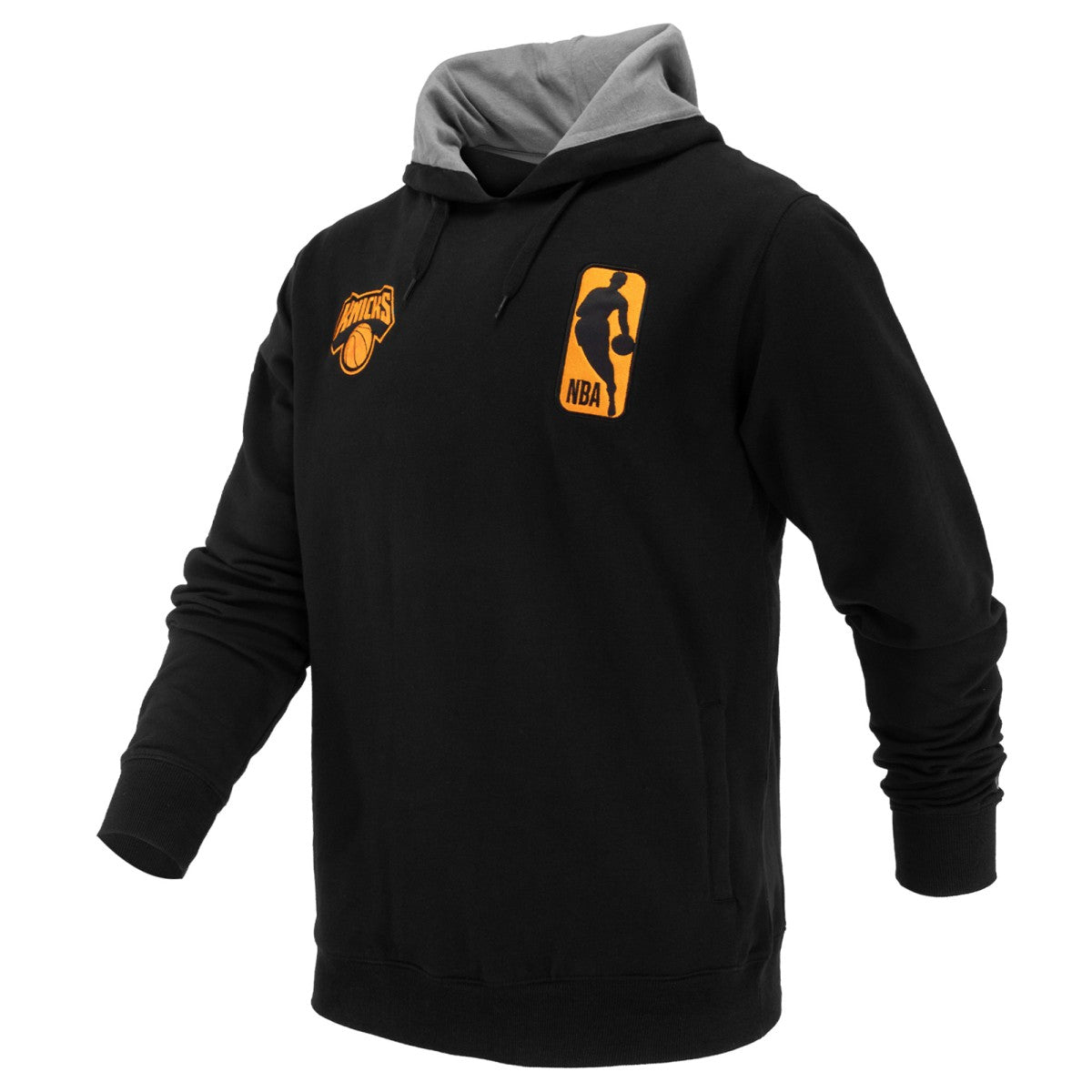 New York Knicks FISLL Unisex Logoman Shadow Collection Pullover Hoodie Black - NBA