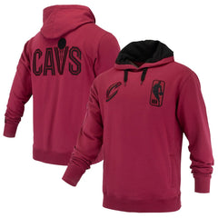 Cleveland Cavaliers FISLL Unisex Logoman Shadow Collection Pullover Hoodie Wine - NBA