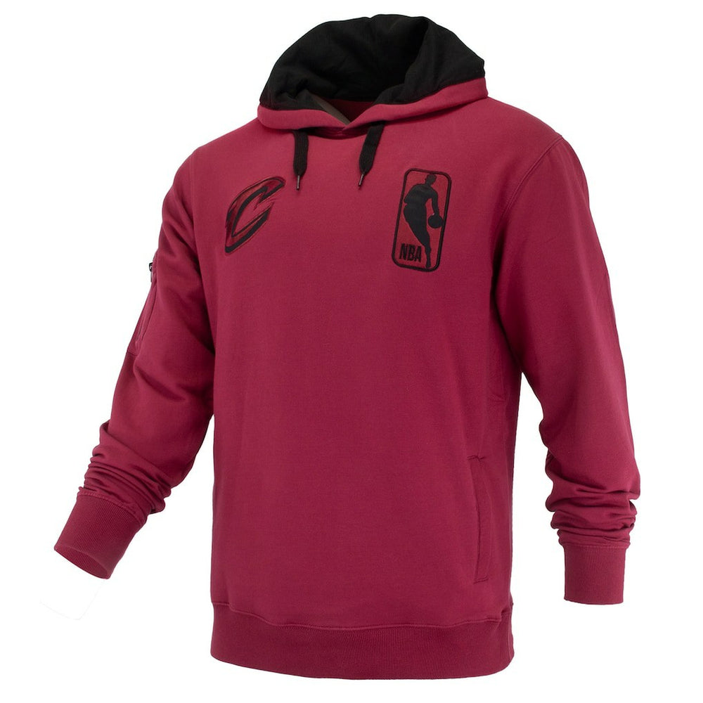 Cleveland Cavaliers FISLL Unisex Logoman Shadow Collection Pullover Hoodie Wine - NBA