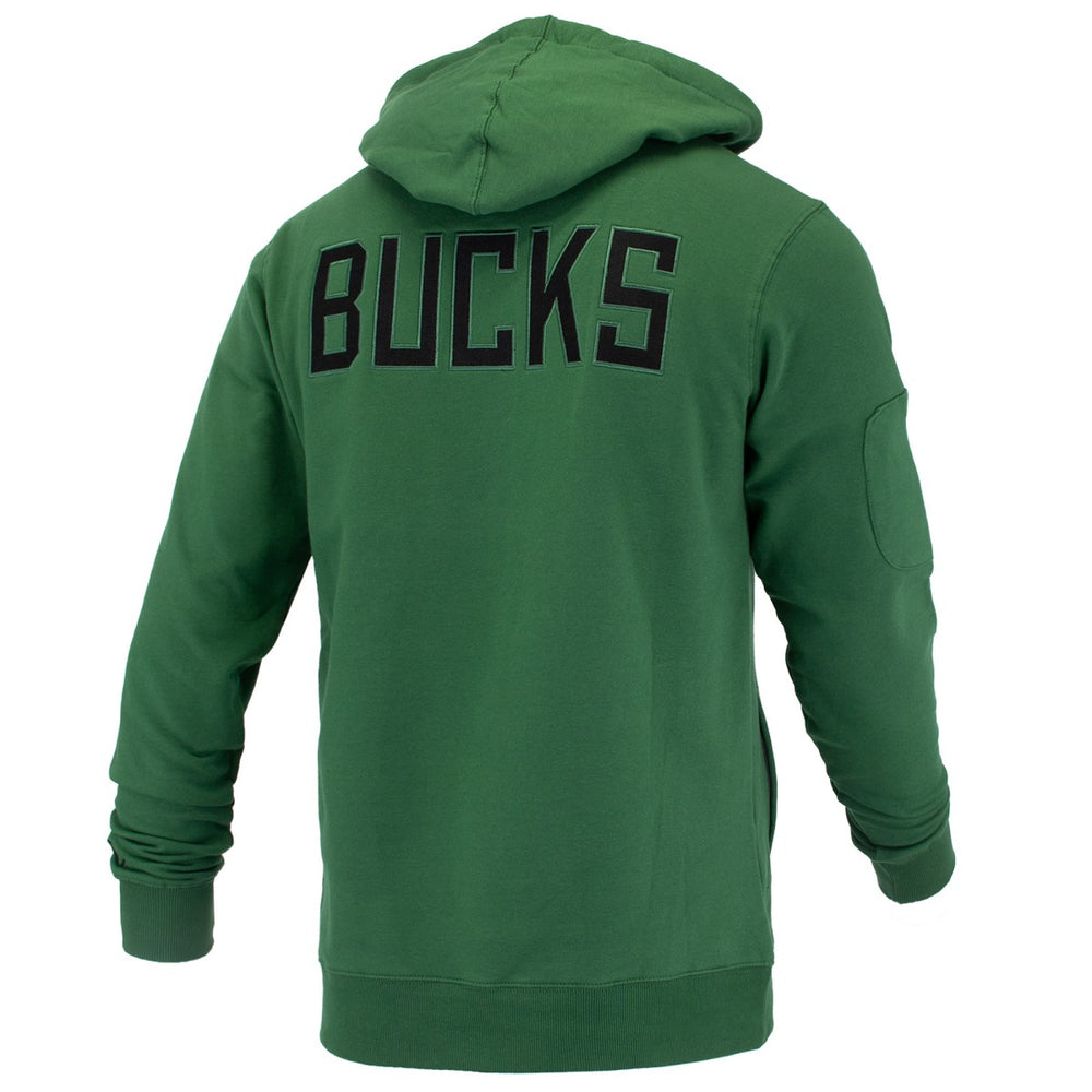 Milwaukee Bucks FISLL Unisex Logoman Shadow Collection Pullover Hoodie Hunter Green - NBA
