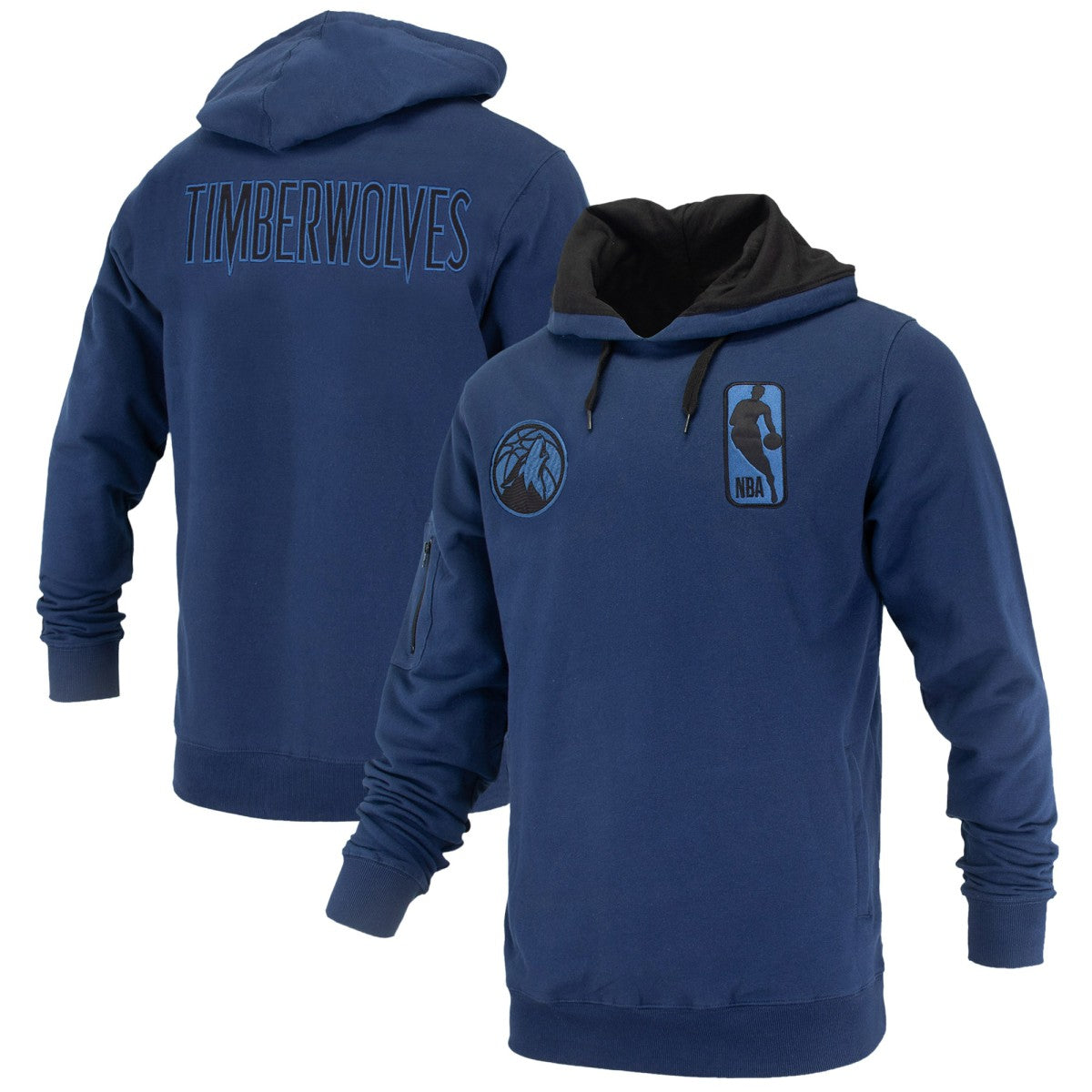 Minnesota Timberwolves FISLL Unisex Logoman Shadow Collection Pullover Hoodie Navy - NBA