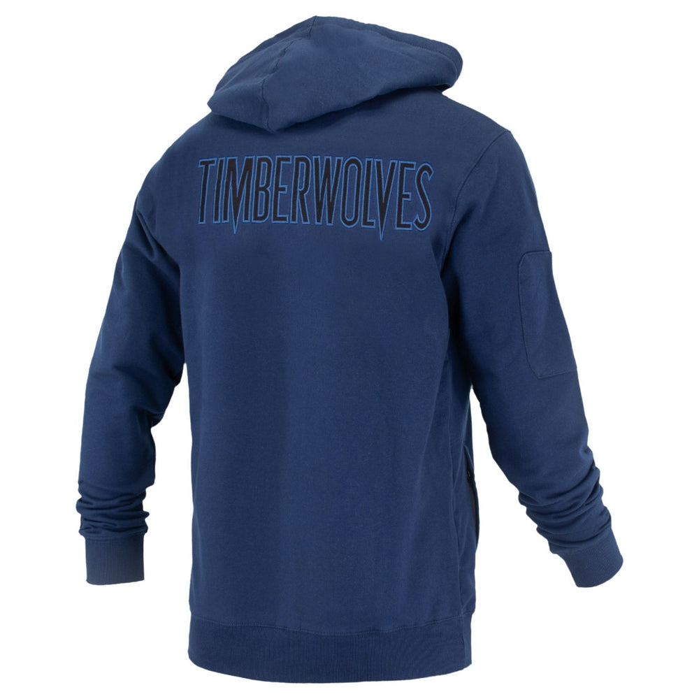 Minnesota Timberwolves FISLL Unisex Logoman Shadow Collection Pullover Hoodie Navy - NBA