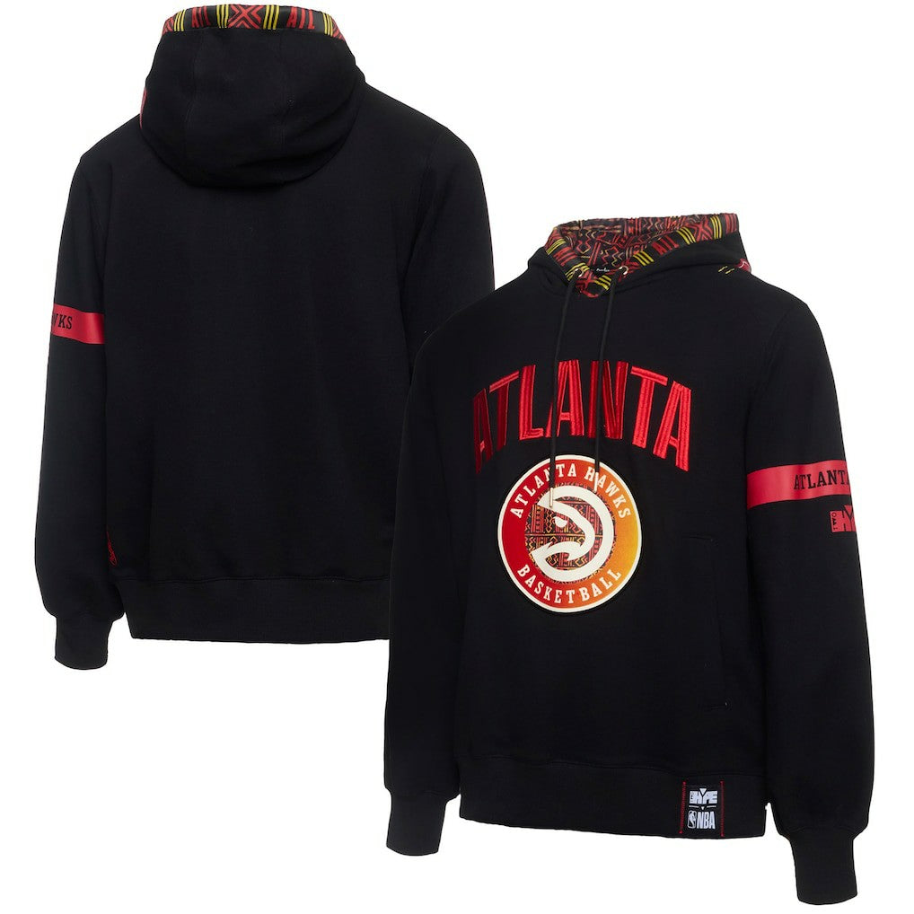 Atlanta Hawks NBA x Two Hype Culture & Hoops Collection Premium Pullover Hoodie - Black - NBA