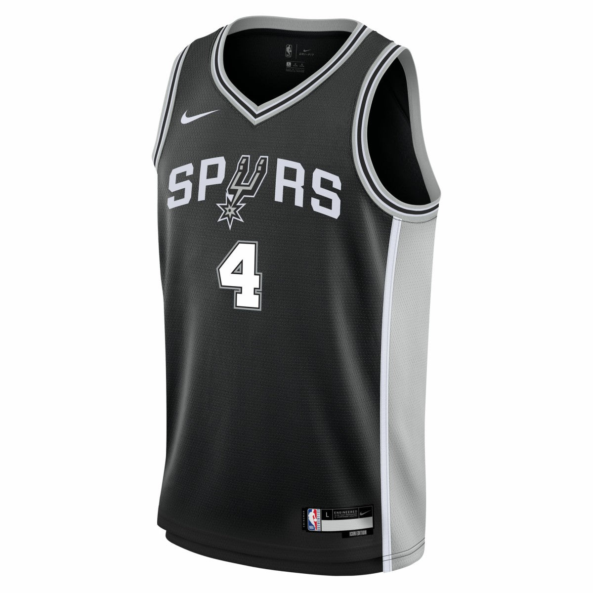 De'Aaron Fox San Antonio Spurs Youth Swingman Jersey Icon Edition Black - NBA