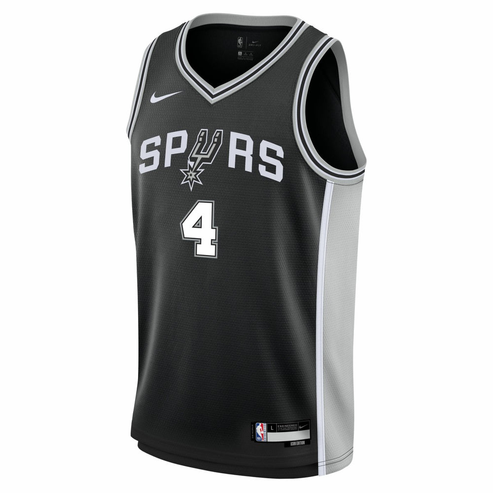 De'Aaron Fox San Antonio Spurs Youth Swingman Jersey Icon Edition Black - NBA