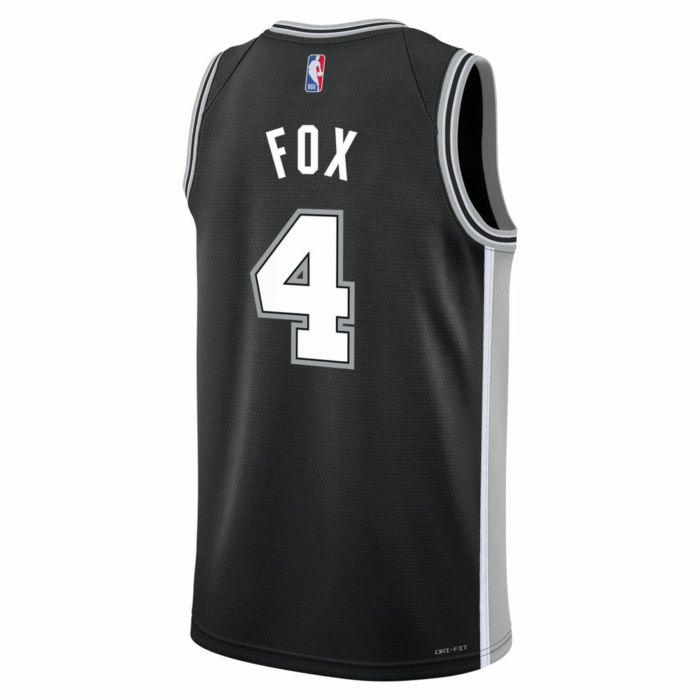 De'Aaron Fox San Antonio Spurs Youth Swingman Jersey Icon Edition Black - NBA
