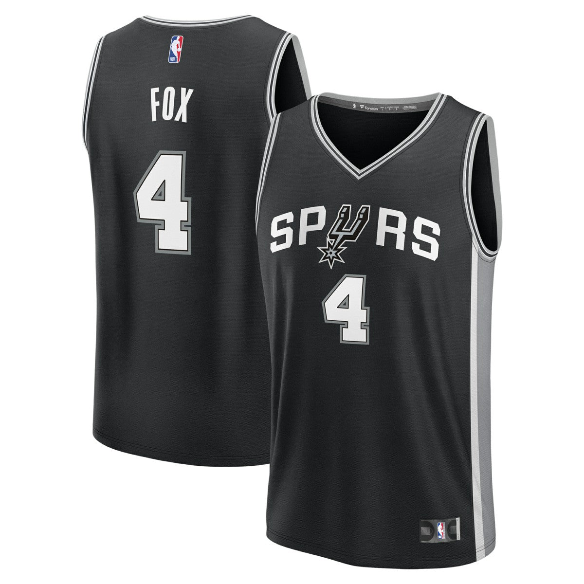 De'Aaron Fox San Antonio Spurs Fast Break Replica Player Jersey Icon Edition Black - NBA