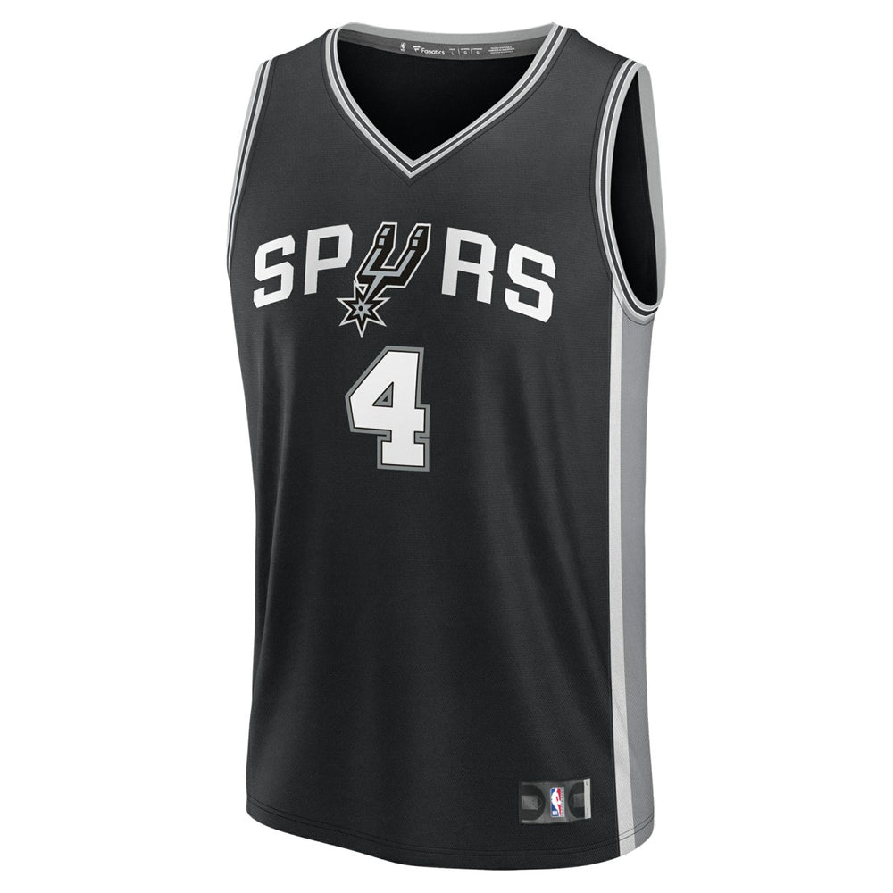 De'Aaron Fox San Antonio Spurs Fast Break Replica Player Jersey Icon Edition Black - NBA