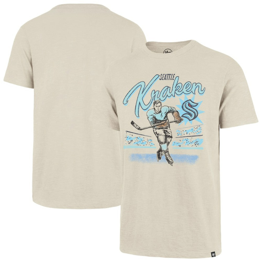 Seattle Kraken '47 Hockey Player Golden Age Scrum T-Shirt - Natural - NHL
