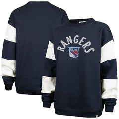 New York Rangers '47 Women's Eephus Barred Pullover Sweatshirt - Navy - NHL