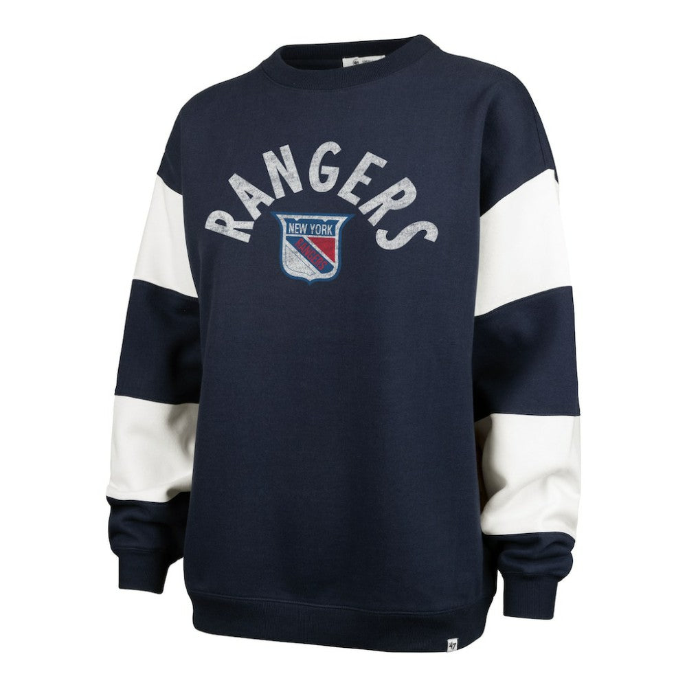 New York Rangers '47 Women's Eephus Barred Pullover Sweatshirt - Navy - NHL