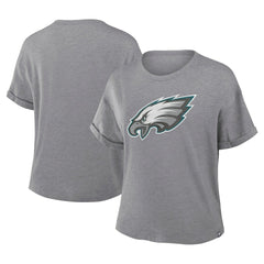 Philadelphia Eagles Women's Tribute Tri-Blend Boxy T-Shirt Heather Gray | Fanatics