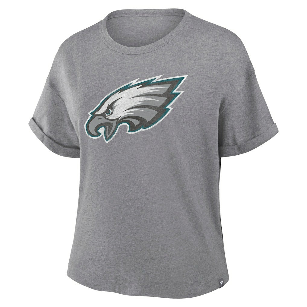 Philadelphia Eagles Women's Tribute Tri-Blend Boxy T-Shirt Heather Gray | Fanatics